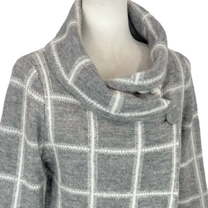 Ellen Tracy grey checkered cardigan